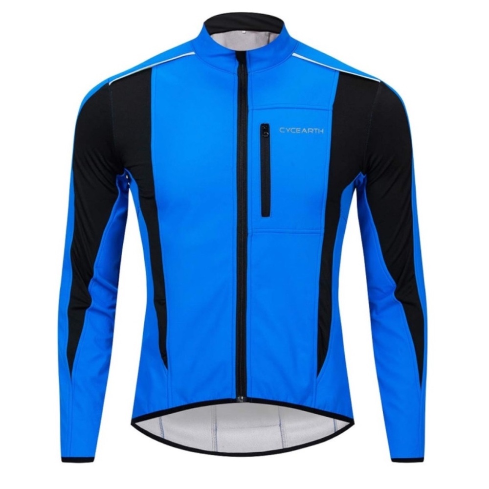 New! Cycearth Warmup Thermal Softshell Cycling Jacket Wind & Waterproof - Picture 2 of 11